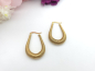 Preview: Spiral Creolen Ohrringe goldfarben Edelstahl